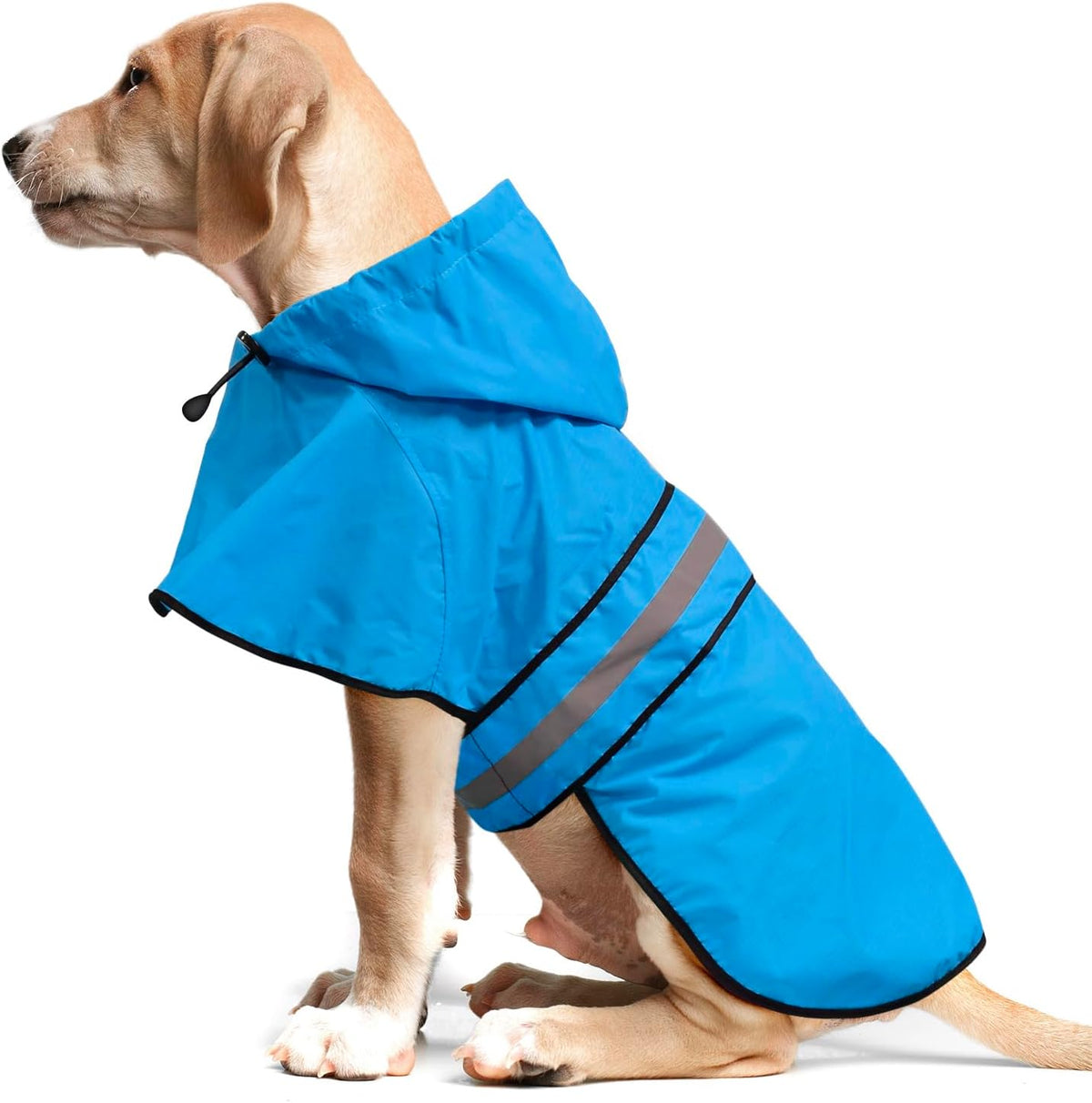 Weesiber Dog Raincoat, Waterproof Dog Rain Jacket with Leash Hole, Lightweight Reflective Pet Rain Coat for Walking (XL, Pink) - Image 13