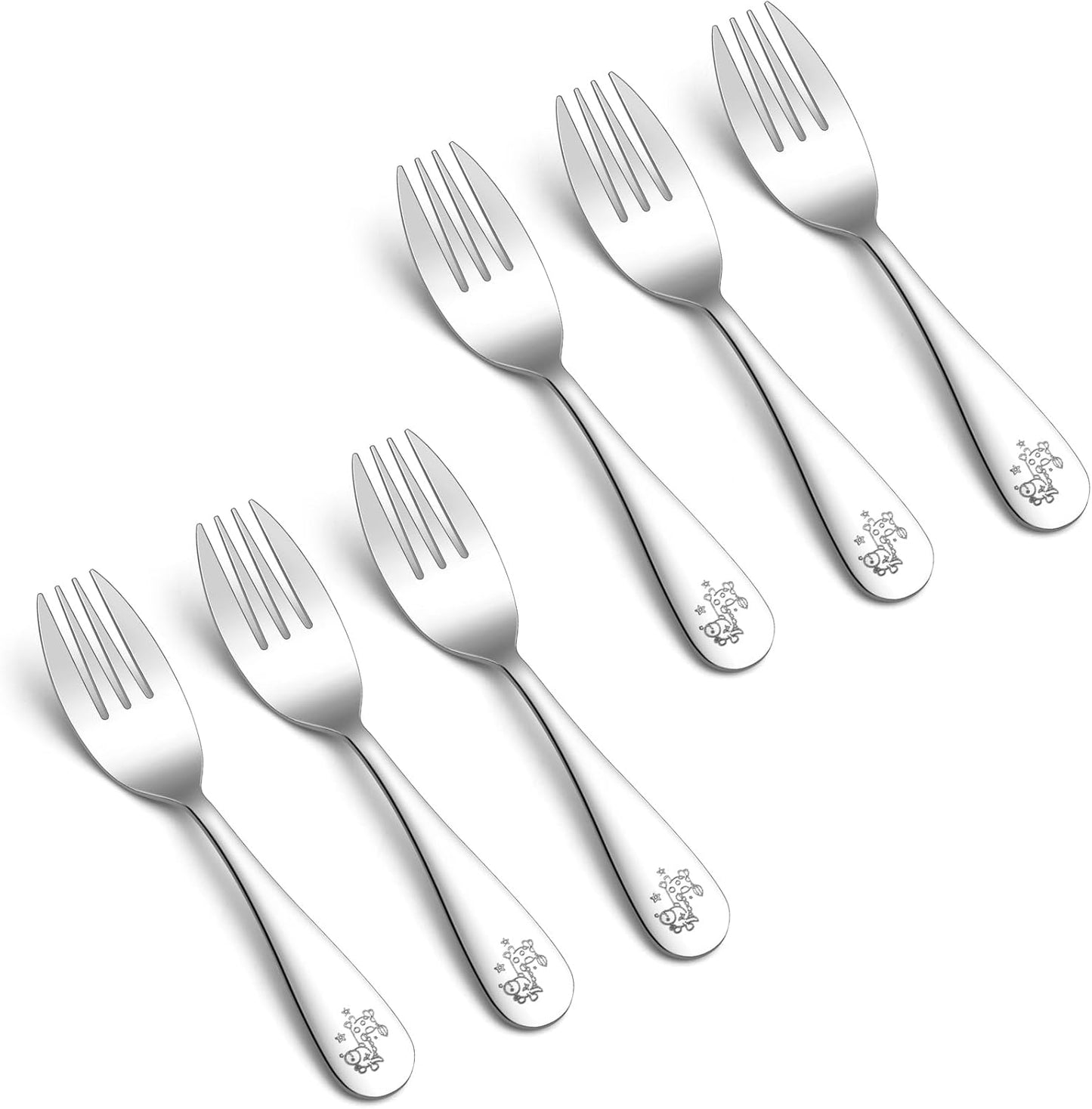 TeamFar 6 piece toddler fork set front view
