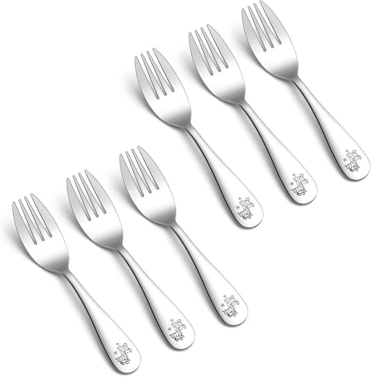 TeamFar 6 piece toddler fork set front view