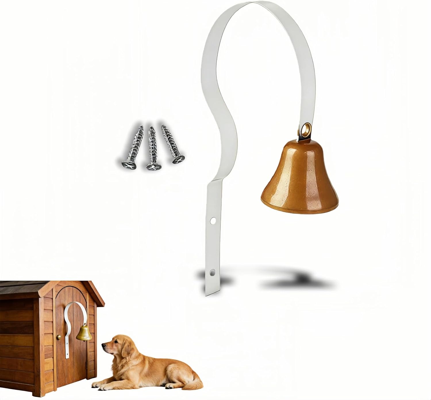 Yayaboqu wall mounted dog potty training bell front view