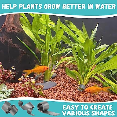 Close up view of safe rust resistant metal aquarium anchors for freshwater tanks