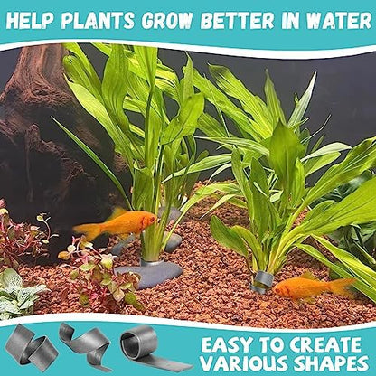 Close up view of safe rust resistant metal aquarium anchors for freshwater tanks