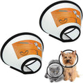VOVIGGOL two pack cat recovery cone front view for post surgery healing