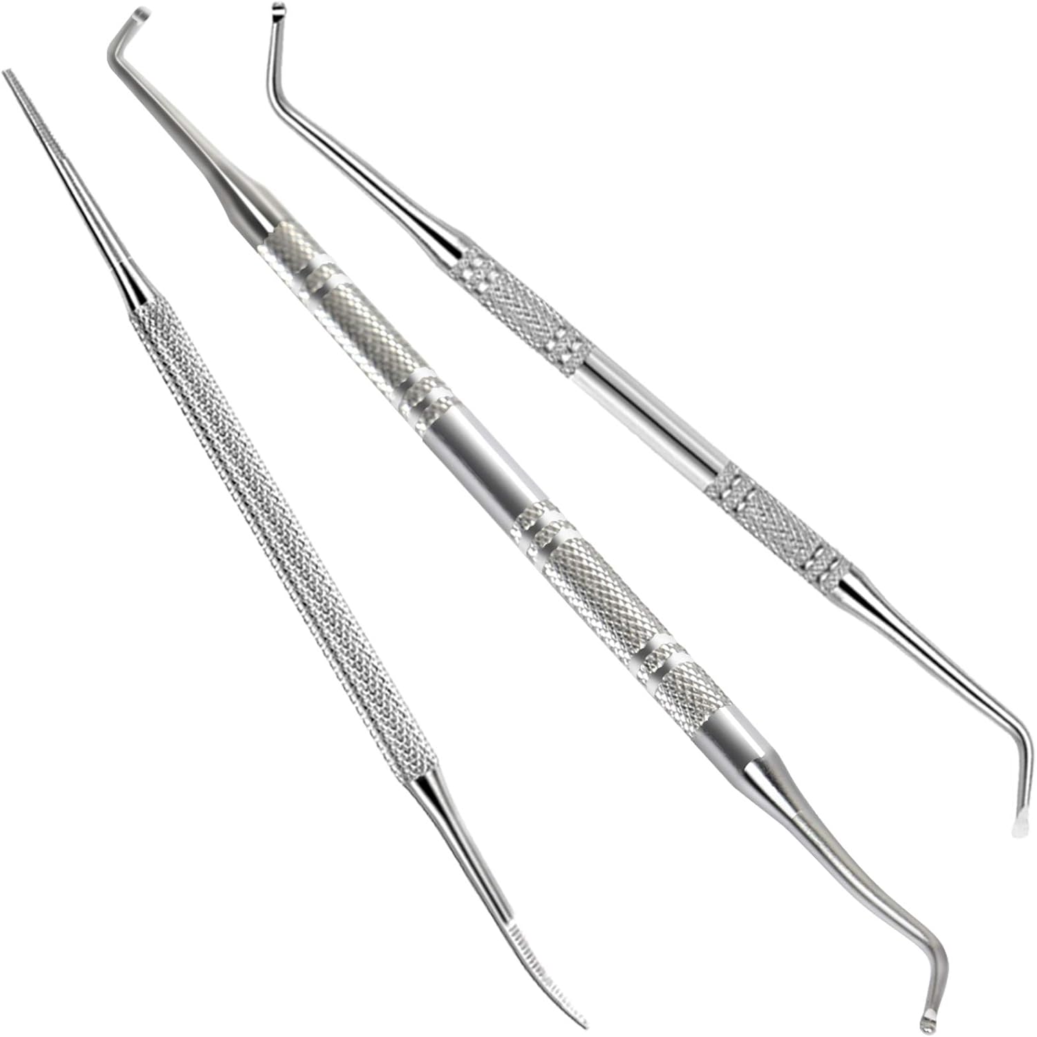 Teenitor 3-piece ingrown toenail tool kit stainless steel silver