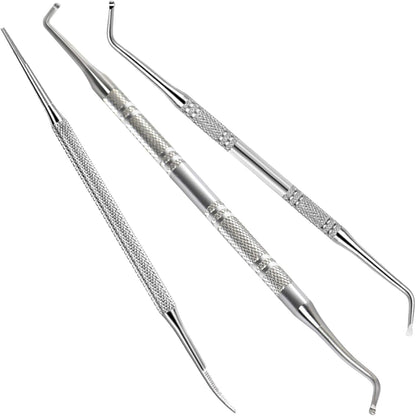 Teenitor 3-piece ingrown toenail tool kit stainless steel silver