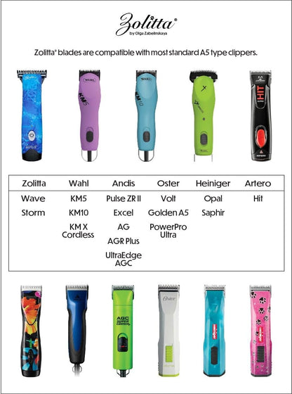 Zolitta wide professional replacement blade for dog cat and horse grooming clippers