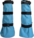 Yeezo Hoof Soaking Boot blue pair front view for horse leg therapy