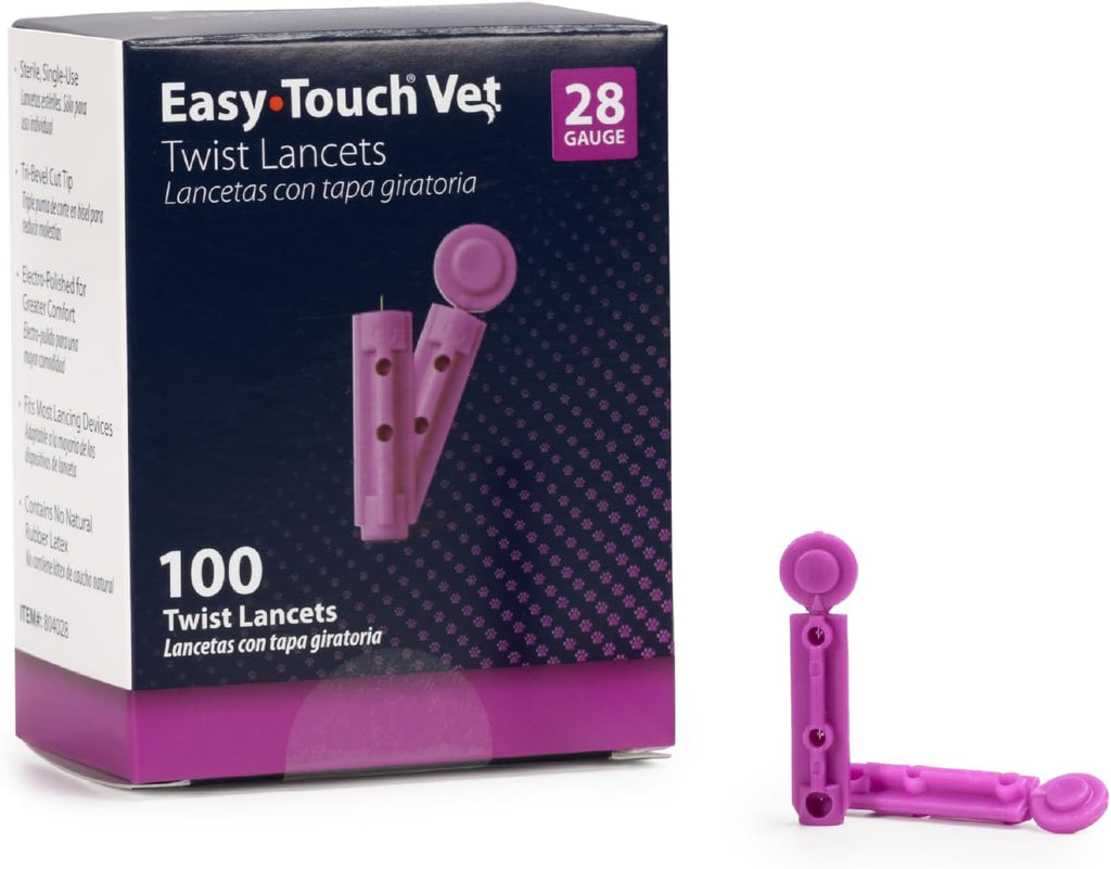 Safe load and release lancet holder for veterinary health tracking.