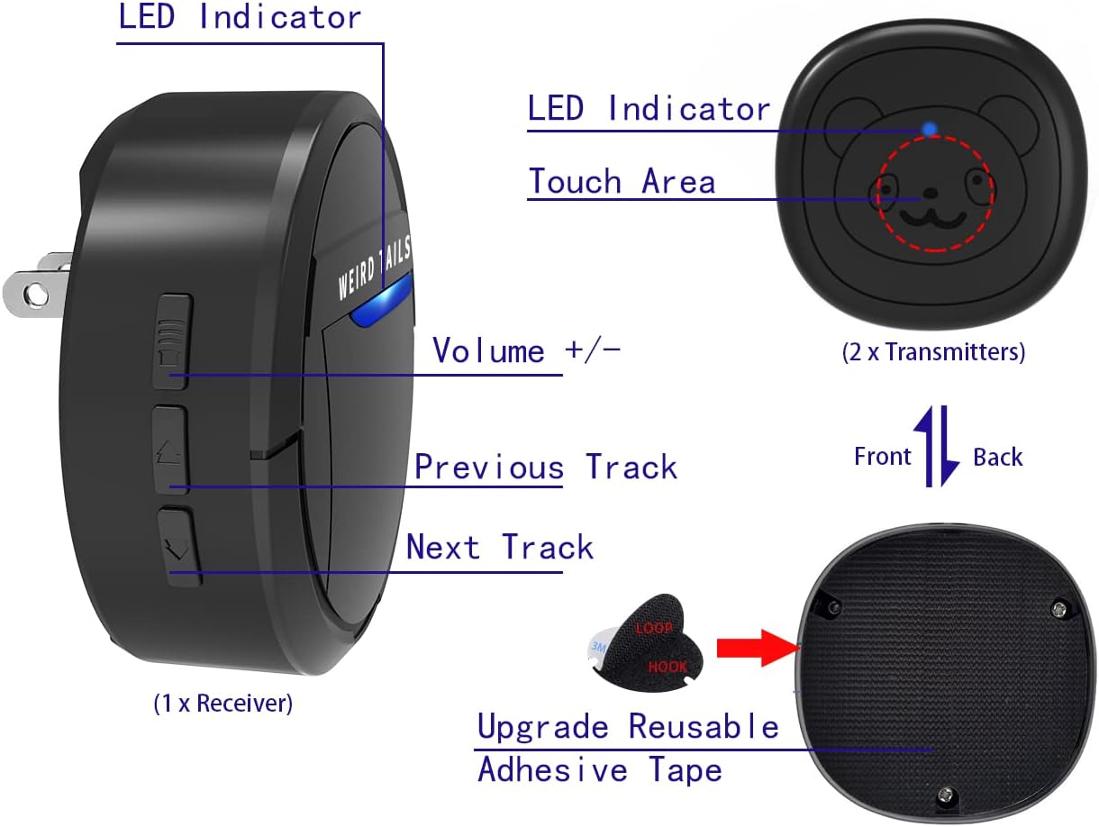 Diagram showing wireless connection between transmitter and receiver
