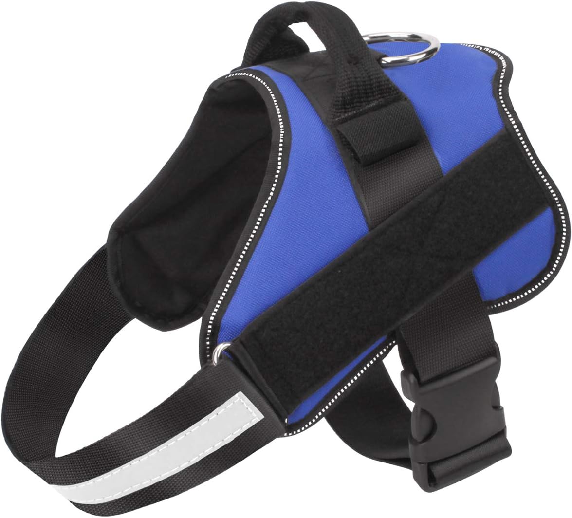 Bolux blue no-pull dog harness front view