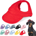 Auiepet Canvas Dog Hat front view with sun visor