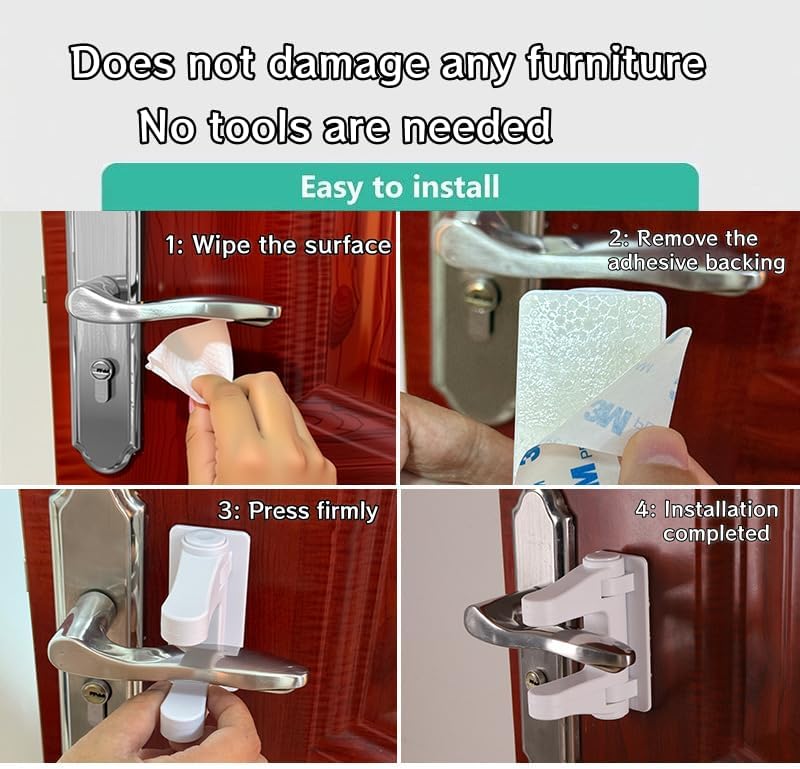 Graphic showing easy removal process using a hair dryer to heat and peel the adhesive without leaving marks.