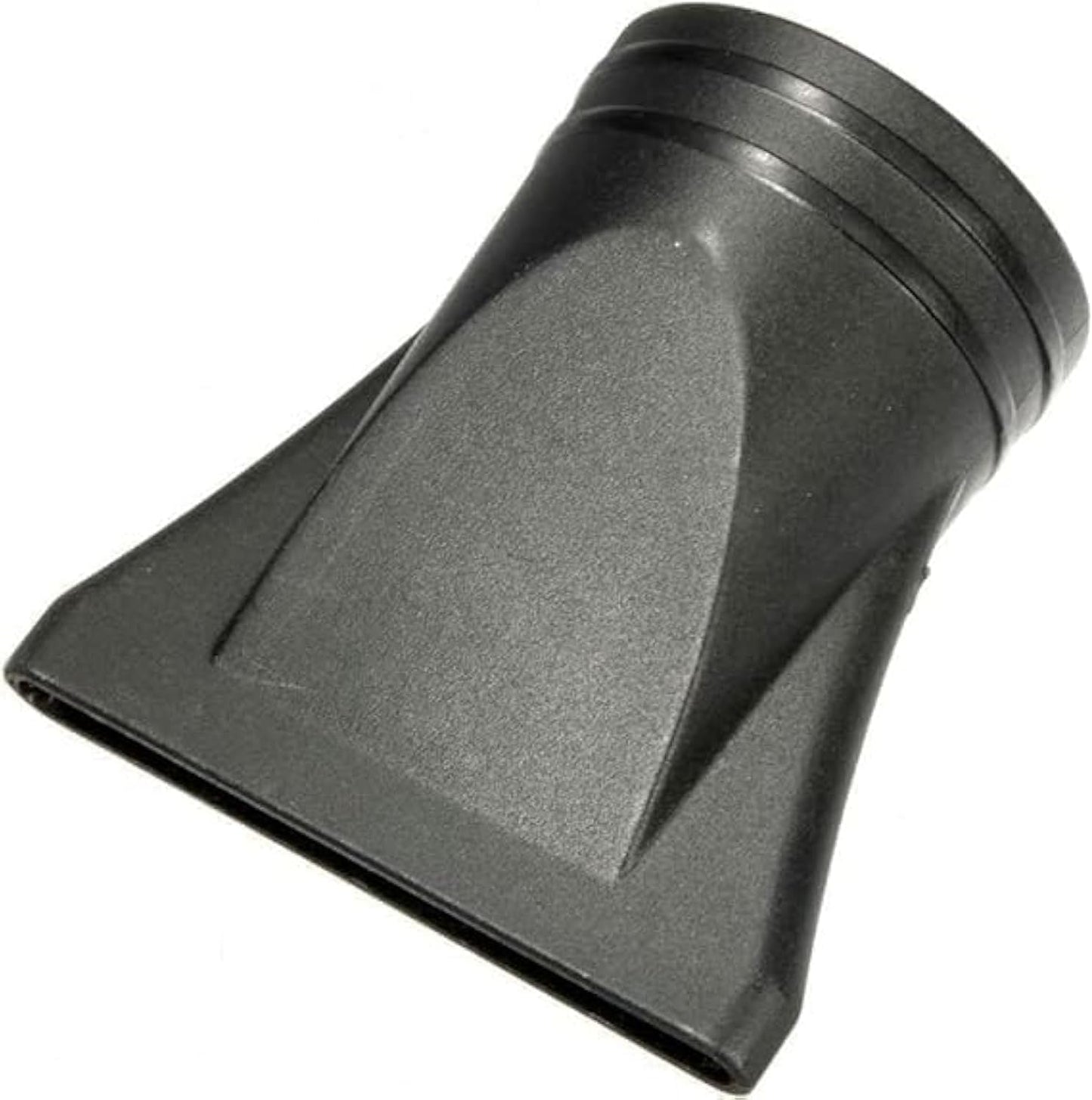 Jowxsx black hot professional salon hair dryer nozzle wide design front view.