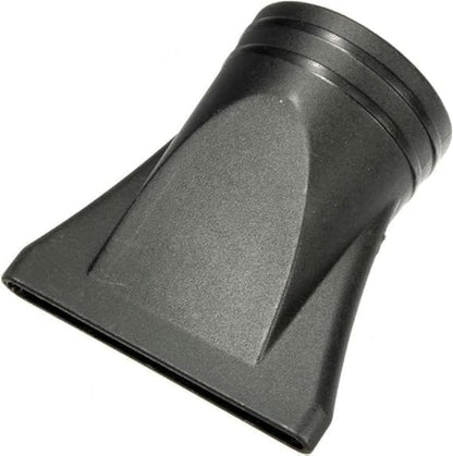 Jowxsx black hot professional salon hair dryer nozzle wide design front view.