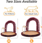 Happi N Pets original cat arch massager showing the close-up texture of the cork scratching pad