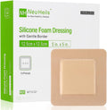 NeuHeils Silicone Foam Dressing 5x5 front packaging showing the 10 pack sterile wound bandages.