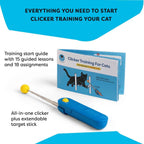Detachable quiet pet clicker with wearable finger ring attachment being held for positive reinforcement