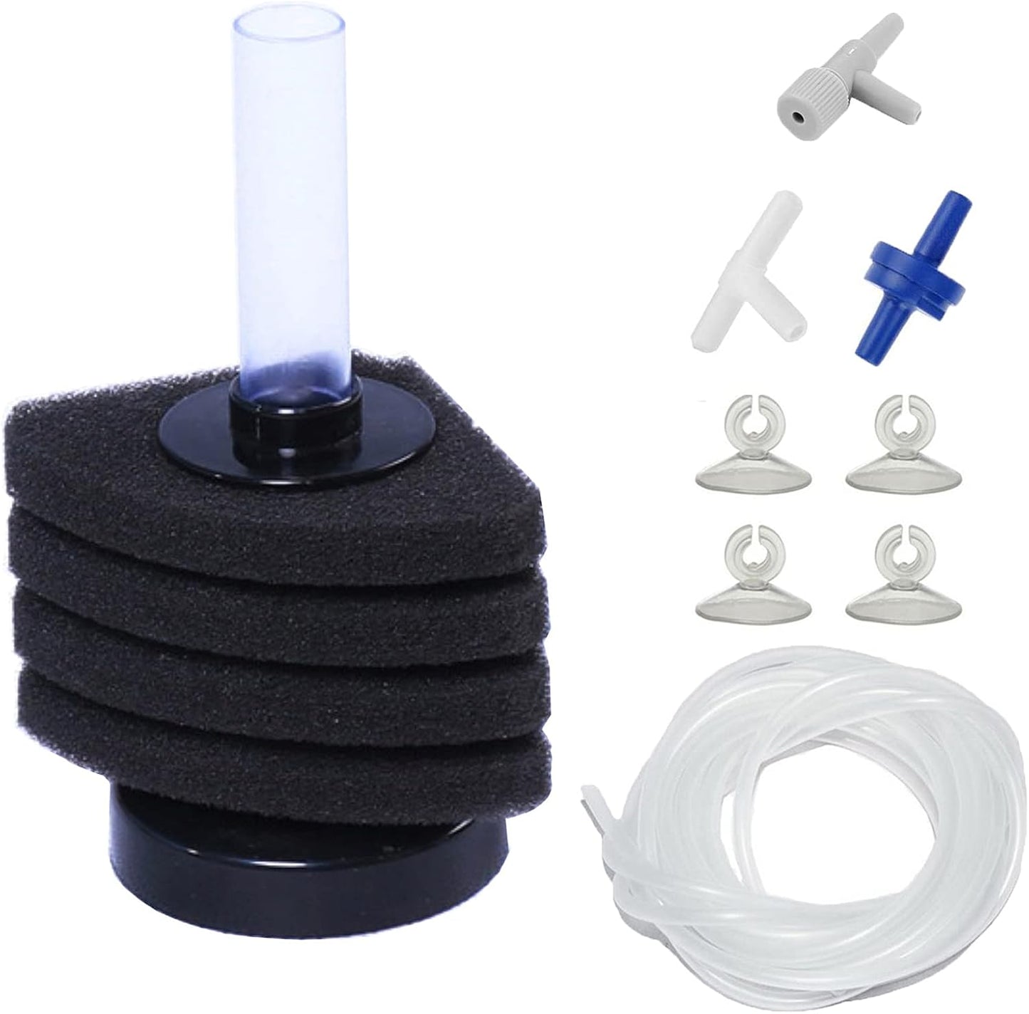 AQUANEAT fry safe aquarium sponge filter installation accessories layout