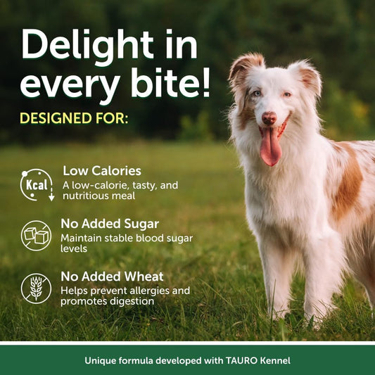 Nature's Protection Tuna and Sea Bass wet dog food pouch side angle