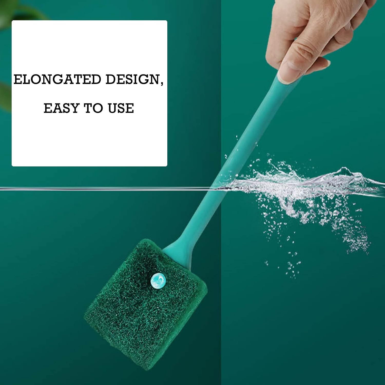 Humyeam two piece aquarium cleaning brush pack showcasing the high quality scratch free sponge material.