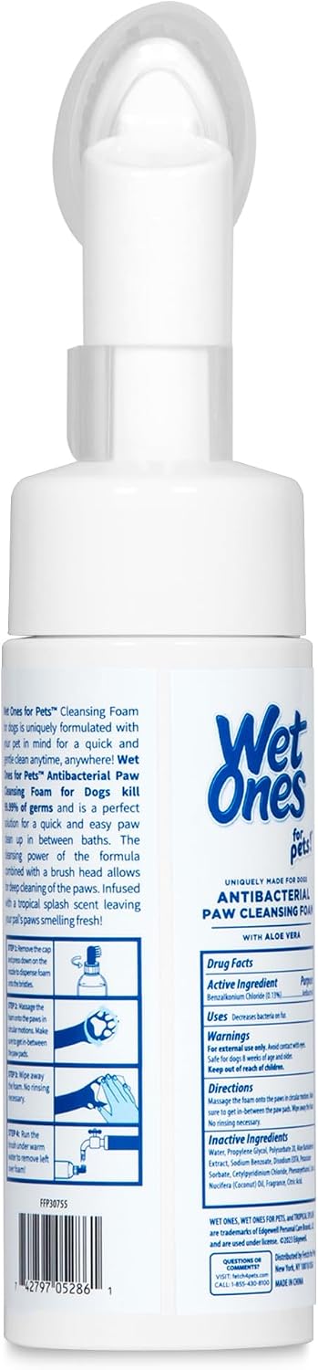 Lifestyle shot of Wet Ones for Pets paw cleaner after dog walk
