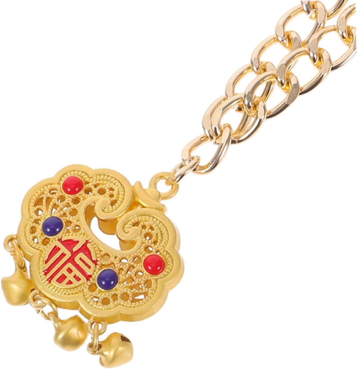 Hemoton adjustable pet jewelry with red and blue stones for cats