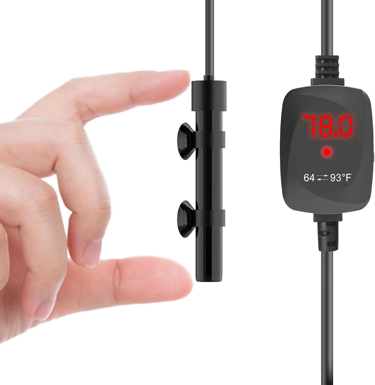 VCRAZE 15W mini aquarium heater with digital display