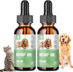 Hemyum organic hemp oil for dogs and cats front packaging view