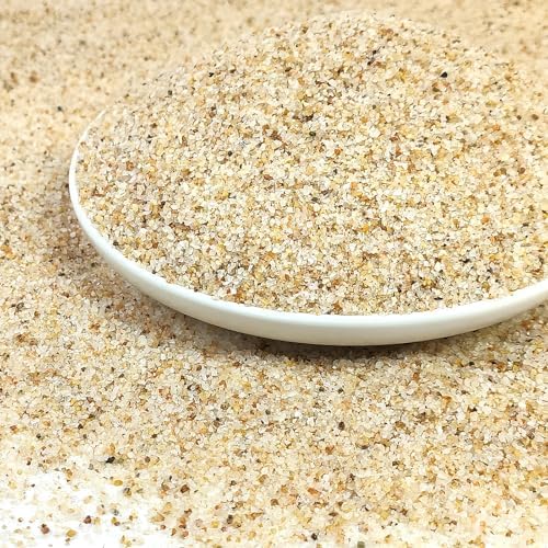 Close up of Yiszm beige aquarium substrate texture