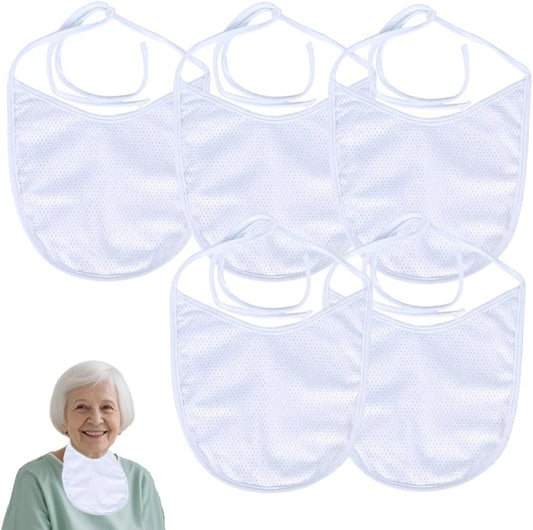 Washinbed EHUCONMOV Tracheostomy Cover front view showing white mesh texture.