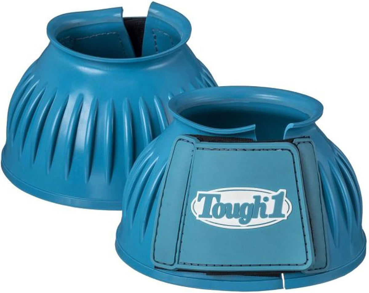 Close up view of the ribbed design on Tough 1 heavy duty double lock bell boots.