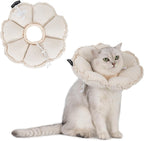 H Hidream soft cat cone collar front view egg white color