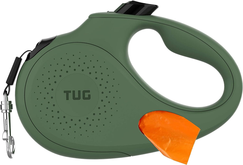 TUG Oval 360 degrees Tangle-Free Retractable Dog Leash with Integrated Waste Bag Dispenser (Small, Cream) - Image 11