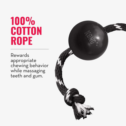 Premium KONG interactive dog fetch toy emphasizing the ultra durable rubber material