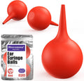 Biocomma ear syringe front view of red rubber bulbs
