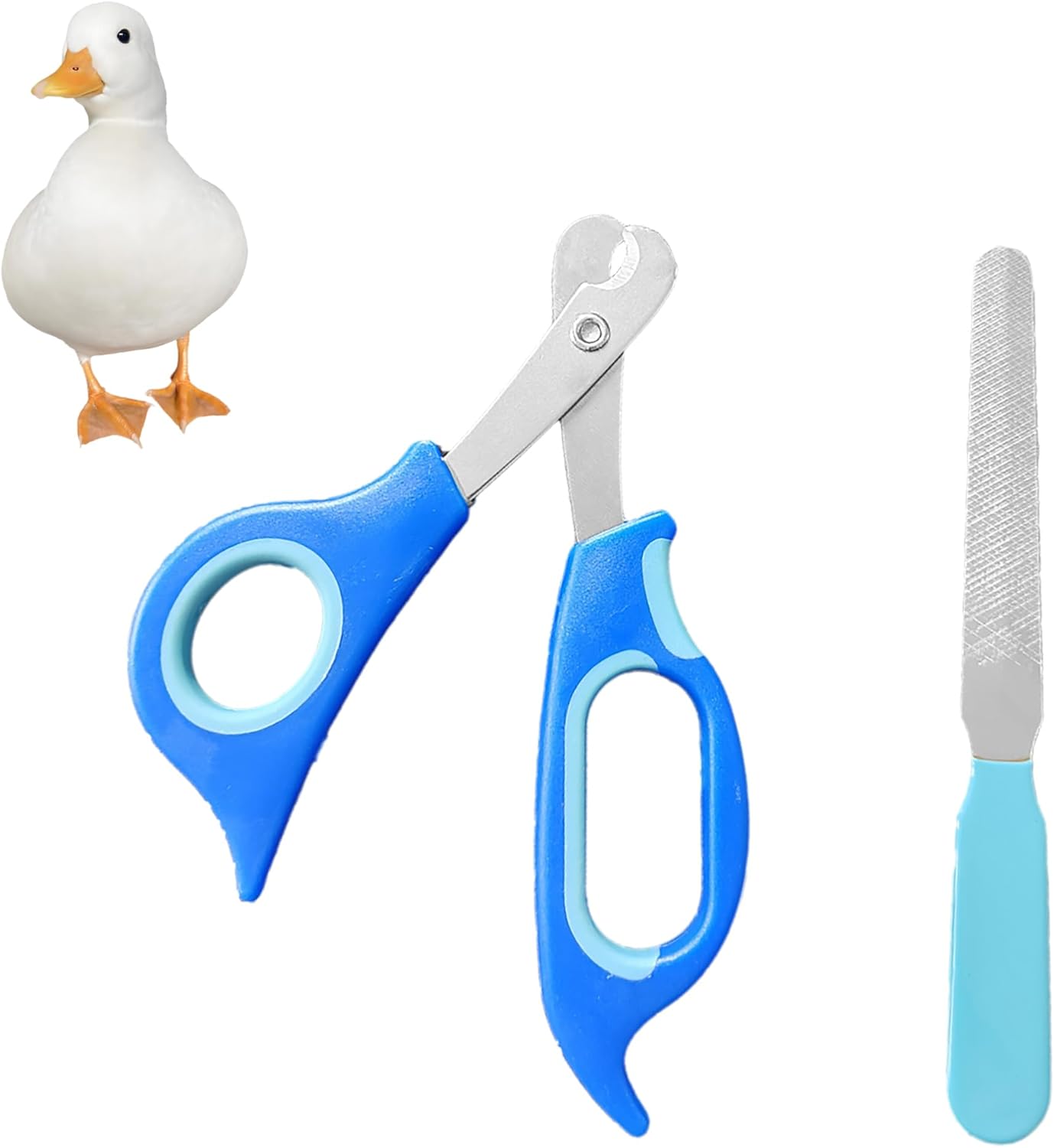 Dasezsdt Call Duck Stainless Steel Nail Clippers front view professional poultry grooming tool
