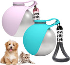 2 in 1 Portable Dog Water Bottle, 10oz Stainless Steel Leak Proof Pet Water Bottle with Foldable Silicone Bowl, Outdoor Travel Water Bottle for Dogs Walking Hiking Camping, 1 Pack Blue - Image 9