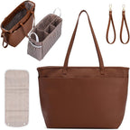 Parker Baby Willow Tote Bag front view showing premium vegan leather exterior.