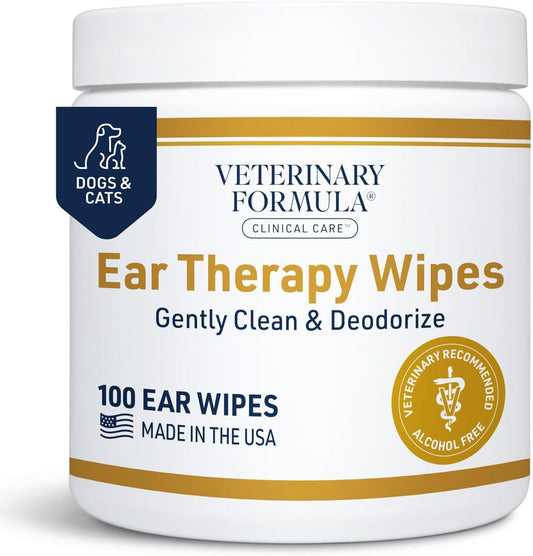 Veterinary Formula Clinical Care Ear Therapy Wipes 100 count front view