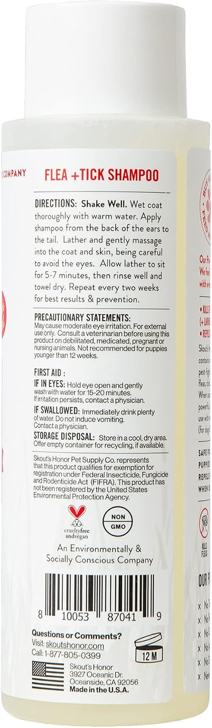 Skout's Honor max strength natural pest control shampoo for dogs