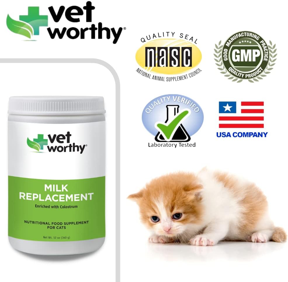 Vet Worthy feline milk replacer powder packaging display