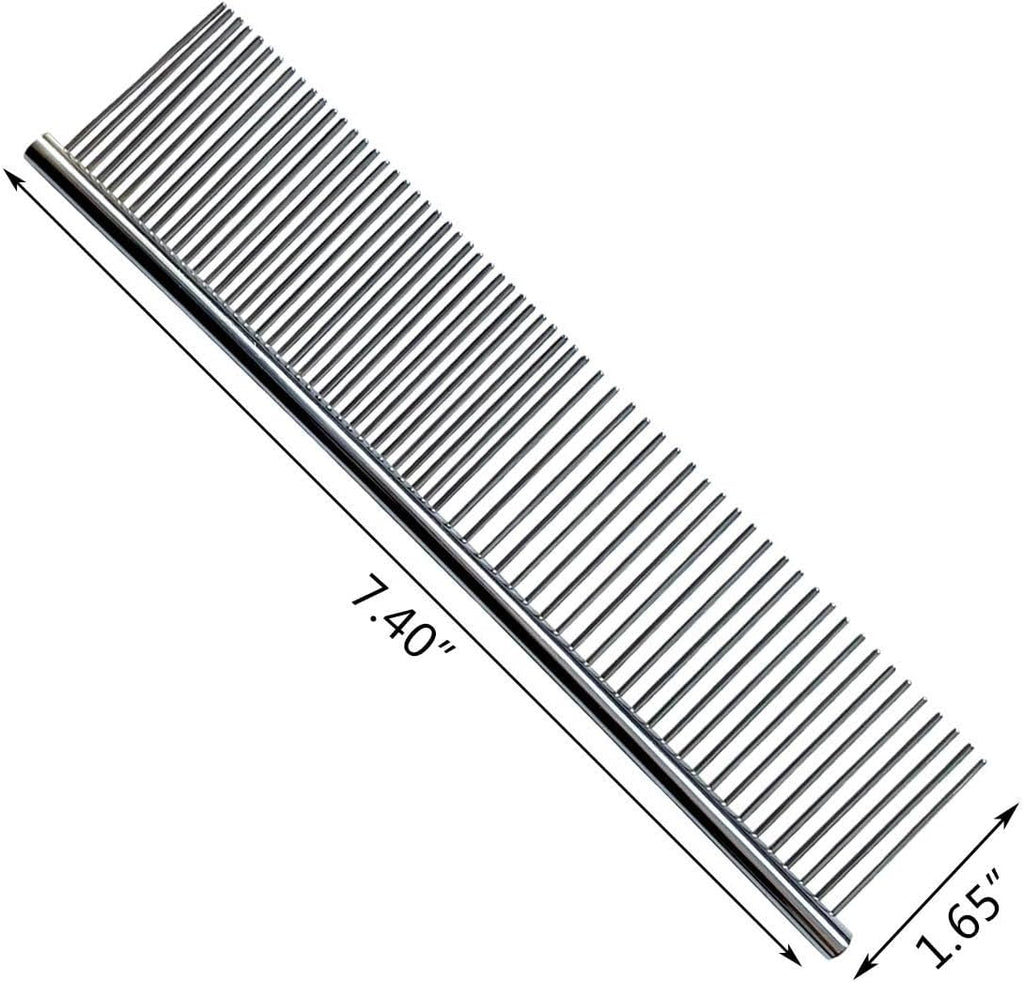 MGI Incorporates cat hair remover comb demonstrating smooth undercoat penetration on pets.