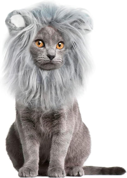Onmygogo Lion Mane Wig for Cats and Dogs, Funny Pet Cat Costumes for Halloween Christmas, Furry Pet Clothing Accessories - Image 10