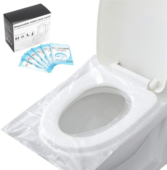 UNAOIWN disposable toilet seat covers front view of sixty pack packaging
