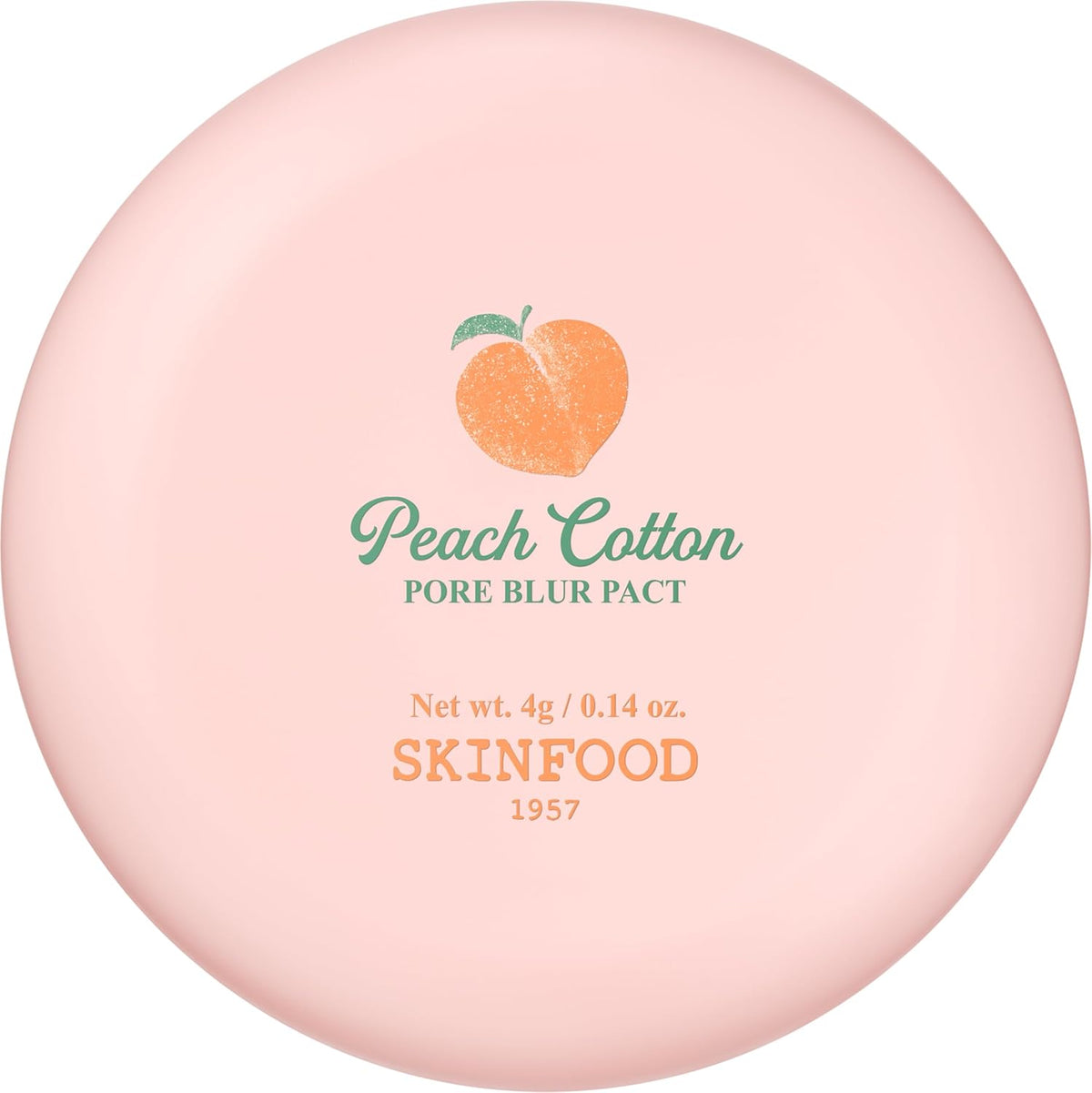 Skinfood Peach Cotton Pore Blur Pact front view compact packaging