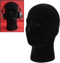 Liamtu Male Mannequin Head front view displaying wig and accessories