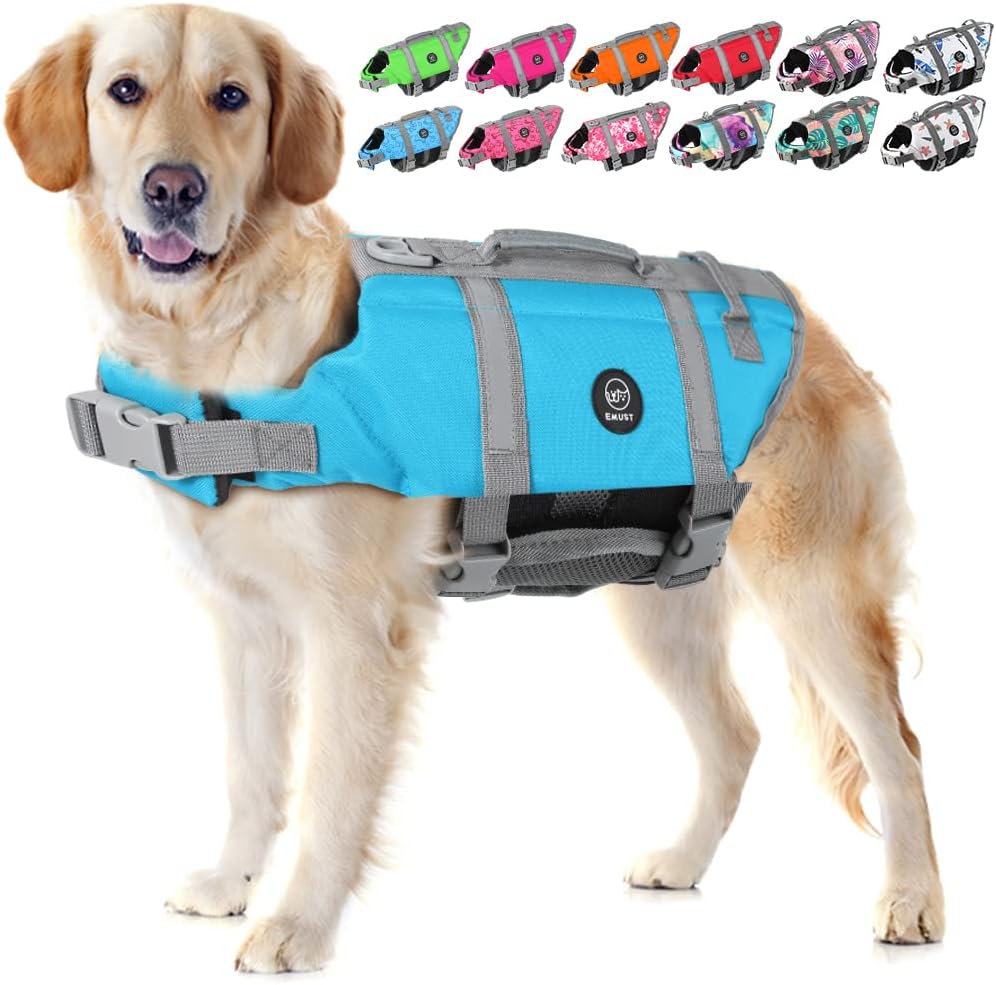 EMUST Dog Life Jacket, XL, NewOrange, Waterproof, Breathable, Adjustable with Rescue Handle, for Swimming Pool Beach Boating - Image 11
