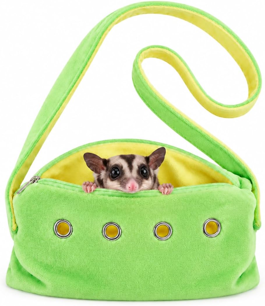 Meow&Woof Sugar Glider Bonding Pouch Small Pet Carrier Bag Sling with Strap Critter Cuddler for Gliders Ferret, Rat, Hedgehog, Hamster Outdoor-Blue - Image 10