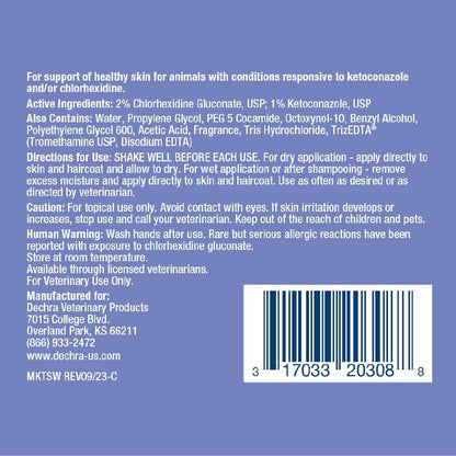 Mal-A-Ket medicated antiseptic pet spray bottle showing active ingredients