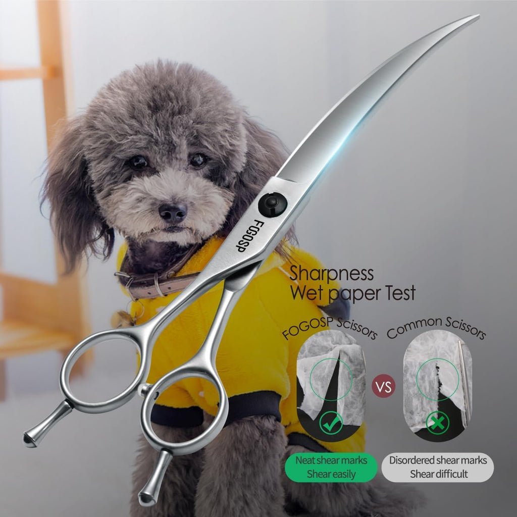 Fogosp Japanese 440C stainless steel grooming scissors for cats and dogs